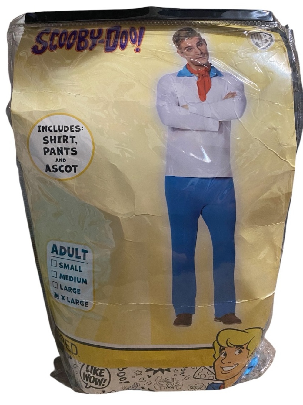 Warner Bros Scooby-Doo Fred Costume Mens XL